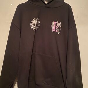 Lucki Black Hoodie with Graphic Designs